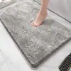 Suministro exclusivo transfronterizo de alfombrillas de baño de felpa de pelo largo altamente absorbentes, alfombrillas antideslizantes para inodoro, alfombrillas para pies de dormitorio y alfombrillas resistentes a la suciedad para puerta de entrada
