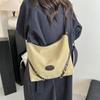 Bolso de Viaje de Gran Capacidad para Mujer 2025 Nuevo Otoño e Invierno Moda Retro Plisado Bolso Tote Mochila de Textura de Alta Calidad