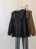 Ropa de mujer talla grande 2026 otoño nueva moda casual abotonada de manga larga suelta entallada a la cintura top camisa