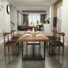 Mesa de jantar de madeira maciça estilo americano retrô para casa restaurante mesa casual e cadeira combinação cafeteria quatro mesa de jantar retangular e cadeira