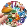50 Pegatinas Transparentes de Champiñones, Materiales Realistas para Diario de Plantas, Coloridas Decorativas para Mascotas Impermeables DIY Pegatinas Guka