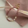 Estilo Francés Estilo Chanel Collar Rosa para Mujer Cadena de Collar de Perlas de Agua Dulce Piedra Natural de Alta Gama Cadena para Clavícula Todo Fósforo