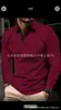 Camisa Polo Masculina Transfronteiriça com Gola Reversível, Mangas Longas, Casual de Negócios Moderno