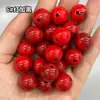 Contas Redondas Acrílicas Gradiente de Duas Cores de 16mm com Furos Retos, Contas Soltas para Fazer Manualidades DIY, Correntes de Celular, Pulseiras e Acessórios de Joias
