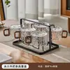 Taza de Té de Vidrio, Resistente a Altas Temperaturas, Taza de Té Personal con Asa, Taza de Oficina de Aspecto Elegante para Mujer