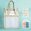 Bolsa Plegable Transparente para Guardar Papeles de Prueba Carpeta Portátil Vertical Bolsa de Clasificación por Materia de Gran Capacidad de 13 Capas