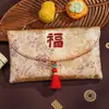 Modelo Nuevo 2026 Sobres Rojos de Tela para Año Nuevo Chino, Sobres Rojos de Dinero de la Suerte para Año Nuevo, Sobres Rojos Grandes de Alta Gama Bordados con Diseños de "Gong Xi Fa Cai" y "Wan Yuan"