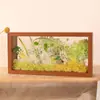 Marco de Fotos con Flores Secas Paquete de Materiales DIY Flor Preservada Hecha a Mano Caja de Exhibición 3D de Doble Cara Exhibición de Escritorio Construcción de Equipos Salón Arreglo Floral Ramo