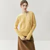 Camada Base Top Suéter Pulôver Outono e Inverno Cruzado Solto Gola Redonda Malha Fashion Suéter Assimétrico de Cashmere para Mulheres