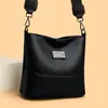 Bolsa transversal estilo balde cor pura atacado mais vendida grande capacidade bolsa de ombro único bolsa para mãe de meia-idade bolsa de mão