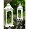Suporte de Vela Ornamento Lâmpada à Prova de Vento Gaiola de Vela Ghee Estilo Europeu Cúpula de Lanterna Arte em Ferro Vidro Decorações de Corredor de Casamento