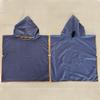 Poncho Cape Infantil de Secagem Rápida, Toalha de Praia com Capuz Liso de Veludo Dupla Face para Meninos e Meninas, Roupão para Natação e Mergulho ao Ar Livre