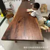 Mesa de Chá de Madeira Maciça em Laje Grande Mesa de Café Simples Estilo Novo Chinês para Casa Mesa de Centro Grande Longa Sala de Estar Mesa de Jantar Suporte de Chá Mesa de Estudo Escritório