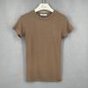 Lian Da Real Pat Genuína Camiseta Curta Feminina Estilo Coreano Slim-fit Estilo Estrangeiro Cor Sólida Manga Curta Segunda Pele Feminina ins Tendência