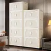 Armário de Armazenamento Espessado, Armário de Armazenamento Dobrável Doméstico, Guarda-Roupa de Quarto para Bebê, Armário de Armazenamento Móvel Multicamadas para Lanches e Brinquedos