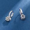 Pendientes de moissanita de seis garras con un sentido avanzado, pendientes de 1 quilate, pendientes sencillos de temperamento para mujer, pendientes con suministro de temblores