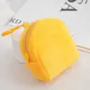 Mochila Escolar Pequena de Pelúcia Cor Doce Mochila de Cor Sólida Casual Fofa Bolsa de Moedas Sólida Mochila Bolsa para Cartão de Documento Atacado