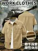 Camisa de Manga Corta Jeep Spirit Jeep Top de Algodón Puro Camisa de Cuello Camisa de Manga Corta Antibacteriana No Planchar para Hombre