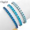 Pulsera de circonita de lujo ligero transfronteriza europea y americana para mujer, popular, versátil y única, pulsera de tenis de fila única colorida de alta gama