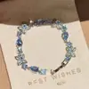 2026 Nuevo Pulsera Rosa Estilo Dulce de Cristal de Imitación para Mujer con Incrustaciones de Circonita, Pulsera de Amistad Versátil de Lujo Ligero