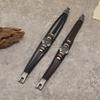 Pulseira Masculina de Couro Bovino Trançado Transfronteiriça Venda Quente AliExpress Fivela Pulseira Vintage Joias Populares Europeias e Americanas Atacado