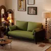Sofá retro doble en renta, apartamento económico, sofá pequeño de tela, sala de estar de apartamento pequeño, sofá todo en uno para casas de huéspedes