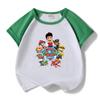 Wang Wang equipe infantil manga curta terno infantil verão estilo ocidental novo pequeno e médio porte crianças shorts casual moda duas peças na moda