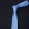 Envío Gratis Corbata Profesional Estilo Coreano para Estudiantes Hombres Versión Estrecha 6cm Negra Color Sólido Corbata Formal Casual Boda