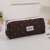 Estuche de gran capacidad estilo coreano, caja de almacenamiento de papelería para estudiantes estilo ins, bolsa de almacenamiento de papelería portátil de alta apariencia