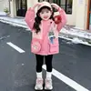 Chaqueta Cortavientos para Niña Ropa de Abrigo Otoño/Invierno 2026 Nuevo Estilo Moda Elegante Ropa de Invierno Bebé Tres en Uno Desmontable