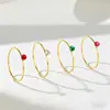 Design Simples Nicho Usando Banho Ultra Fino Luxo Leve Anel Pequeno de Ouro 14K Anel para Mulheres Celebridade da Internet Estilo Frio