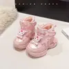 Botas de Nieve Kuromi para Niñas Invierno Nueva Llegada Más Terciopelo Princesa Infantil Algodón Grande Impermeables Antideslizantes Zapatos de Algodón para Niñas del Noreste