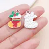 20 Nuevos Goteo de Aceite Blanco K Trineo de Navidad Gato Manzana Aleación Accesorios DIY Colgante de Pulsera Colgante Amazon