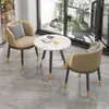 Mesa Pequeña y Sillas Doble Capa para Ocio en Balcón, Mesa de Centro y Sillas Sencillas Modernas de Moda, Juego de Tres Piezas de Una Mesa y Dos Sillas para Hotel