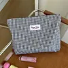 Bolsa de Armazenamento Nicho com Estampa Xadrez Simples Bolsa de Maquiagem Bolsa para Batom Bolsa de Menina Bolsa de Higiene Pessoal Bolsa Interna