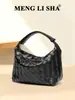 Nova Bolsa de Lancheira Portátil da Amazon, Elegante Bolsa de Bolinho Trançada Feita à Mão, Bolsa de Mão de Nicho Estilosa de Alta Qualidade para Mulheres