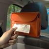 Caja de Pañuelos de Cuero para Coche para Mujeres, Estilo Colgante, Bolsa de Pañuelos de Alta Gama para Uso en el Parasol del Coche
