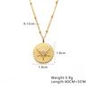 Collar de acero de titanio retro con personalidad europea y americana, diseño de nicho con sentido de girasol, collar de acero inoxidable que combina con todo, pulsera para mujer al por mayor