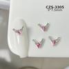 Decorações Populares para Unhas Xiaohongshu em Formato de Diamante Estilo Francês Minimalista Liga de Metal Acabada Bola de Strass Decoração para Unhas Atacado em Estoque