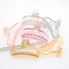 Pinza de Garra Grande de Acrílico Transparente Color Gelatina Nueva Simple Versátil para Baño Cola de Caballo Parte Posterior de la Cabeza
