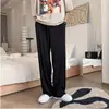 Pantalones casuales de seda helada, verano, deportivos, finos, transpirables, de secado rápido, talla grande, holgados, retro, modernos, versátiles, deportivos, rectos.