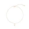 Joias japonesas e coreanas tremolo Net strass vermelho Pérola amor pingente KC corrente de ouro Choker colar de corrente de clavícula curta