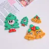 Expressão Fofa Desenho Animado de Natal Peças de Acessório DIY Cola de Creme Resina Peças Pequenas Material para Pingente de Sapato Crocs Kit