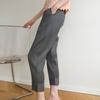 Calidad de mostrador oferta especial principios de primavera 2024 bienestar Sanzhai pantalones rectos casuales básicos versátiles plisados pantalones cropped
