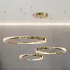 Araña de sala de estar de lujo ligero minimalista italiano, luz principal circular creativa de diseñador Bauhaus de 6 piezas para el pasillo, aluminio, otros materiales no especificados