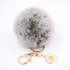 Venta Caliente Llavero Colgante Bola de Pelo de Margarita Moda para Mujer Bolso Felpa Monedero Coche Colgante Girasol