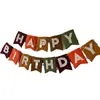 Bandera de Cumpleaños de Fieltro Transfronteriza Izada Bandera de Cumpleaños en Inglés Decoración de Fiesta para Levantar Bandera Pancarta de Letras de Cumpleaños Izada Bandera