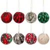 Bola de Tecido Mais Vendida da Amazon Bola Xadrez Preto e Branco Vermelho 6Cm7Cm Enfeites para Pendurar na Árvore de Natal Decorações de Bola de Espuma de Natal