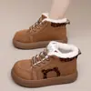 Zapatos de Algodón para Mujer de Nuevo Estilo Invernal con Suela Gruesa y Forro de Felpa para Calidez Zapatos de Osito para Mujer Monstruo de Pie Grande Cómodos Resistentes al Desgaste Antideslizantes Zapatos para Madre
