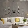 Amazon lustre moderno simples americano de ferro personalizado criativo para sala de estar sala de jantar quarto estudo lâmpada de vela